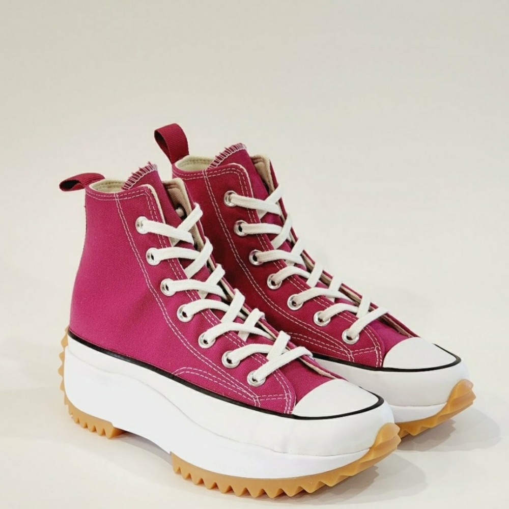 Converse Run Star Hike Hi 'Midnight Hibiscus' Pink Platform Sneakers 172362C NWT